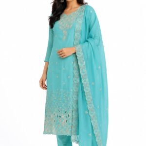 Women's Straight Kurta,Pant with Dupatta Set