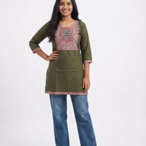 Women's Cotton Printed Short Kurti for women